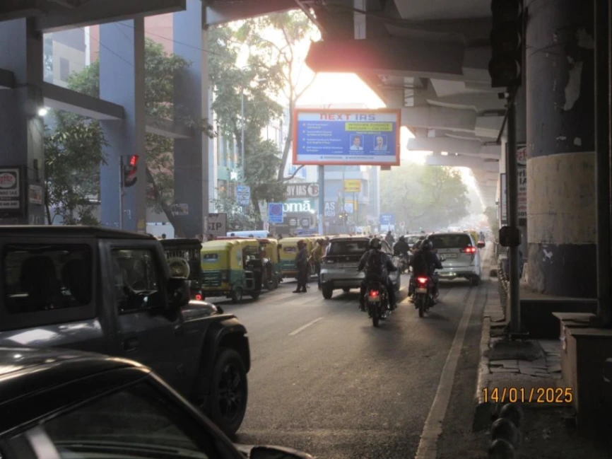 Unipole Advertising in Karol Bagh Metro Station Site 2