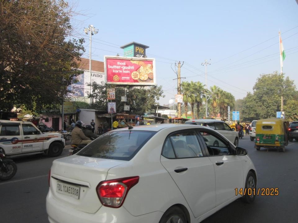 Unipole Advertising in Pacific Mall Tagore Garden – Main Entrance