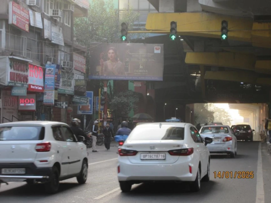 Unipole Advertising in Rajendra Place Metro Station